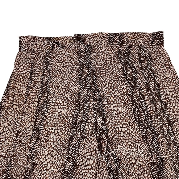 Anthropologie Skirted Wide-Leg Pants Reptile Snake Print Size 6 - Picture 10 of 15